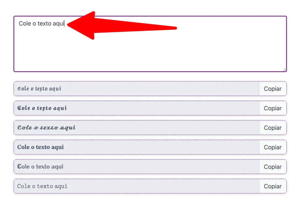 Cole o texto aqui